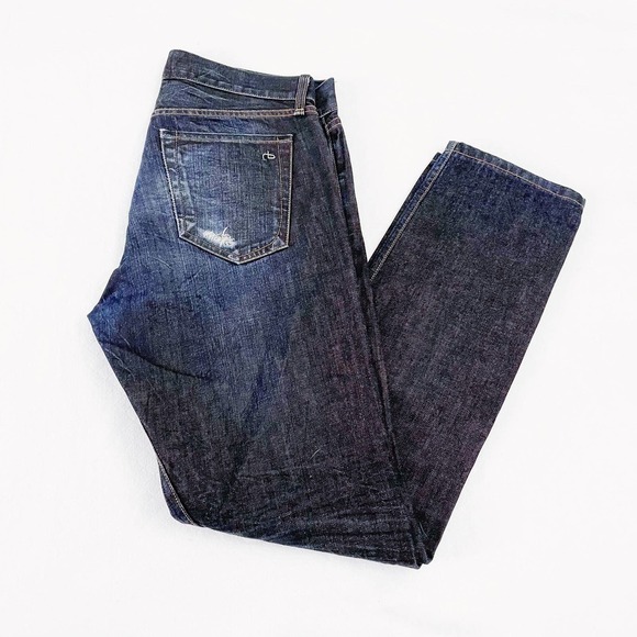Rag & Bone Standard Issue Fit 2 Slim Leg Dark Denim SZ32 - Picture 2 of 8